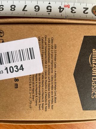 Cable Impresora Amazon Basics USB 2.0 Negro