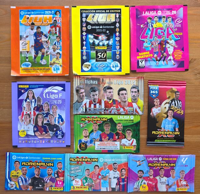 Lote 10 SOBRES diferentes de Fútbol SIN ABRIR