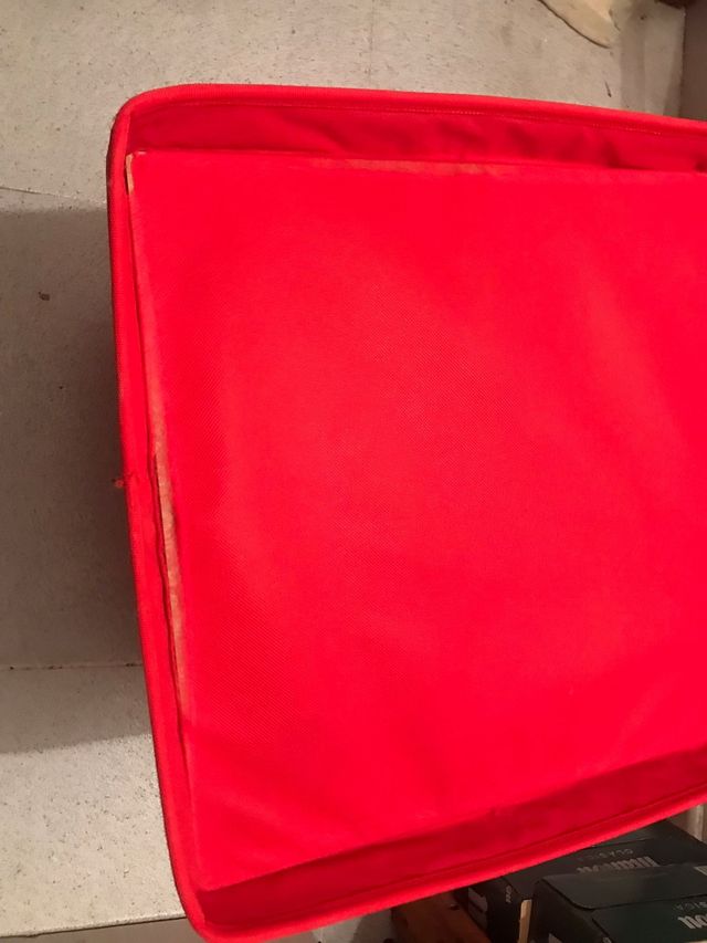 Puf Asiento Almacenaje Rojo