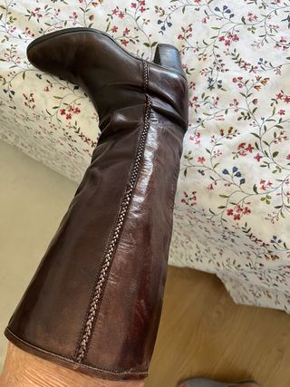 Botas altas piel marrón Yanko mujer
