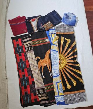 Lote 10 Pañuelos Finos Fulares Cuadrados