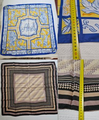 Lote 10 Pañuelos Finos Fulares Cuadrados