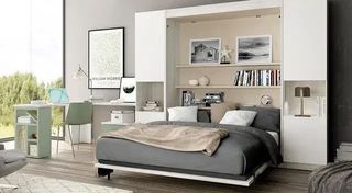 CAMA ABATIBLE CON ARMARIOS LIDER GO ̈