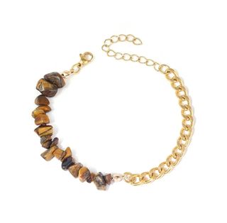 Pulsera de acero ojo de tigre.