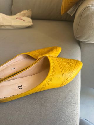 Mocasines Vrais Cuero Marroquí Amarillo