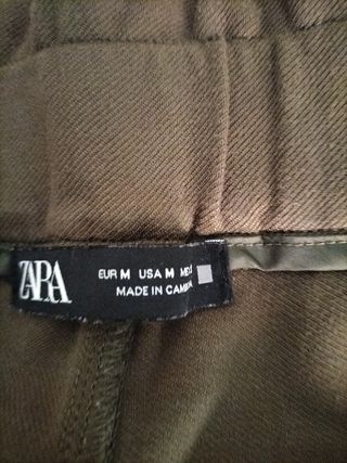 Pantalón chica cintura alta verde oliva