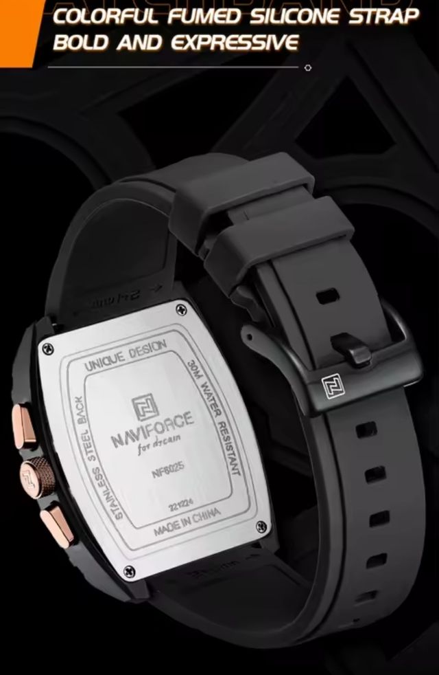 Reloj Naviforce Negro y Dorado Hombre