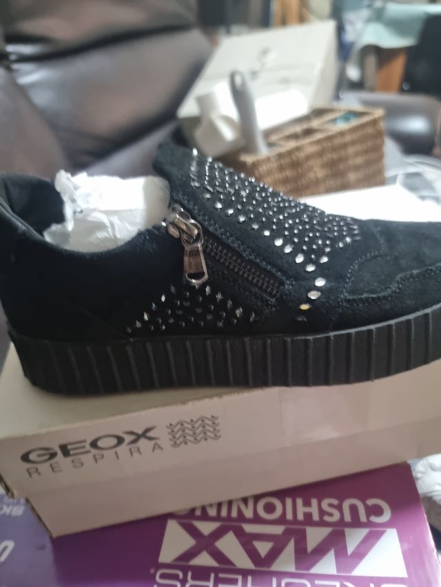 Zapatos Geox Negros Mujer