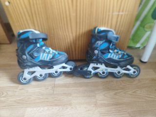 Pack Patines en Línea Niños Azul y Negro