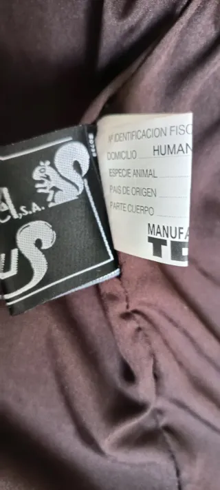 Abrigo de muton mujer marrón