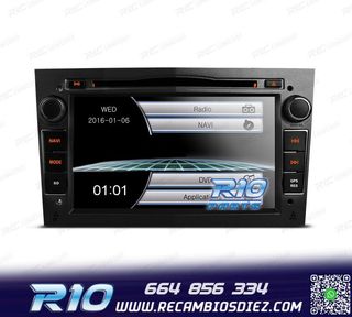 RADIO NAVEGADOR 7" PARA OPEL COLOR NEGRO OSCURO USB GPS TACT
