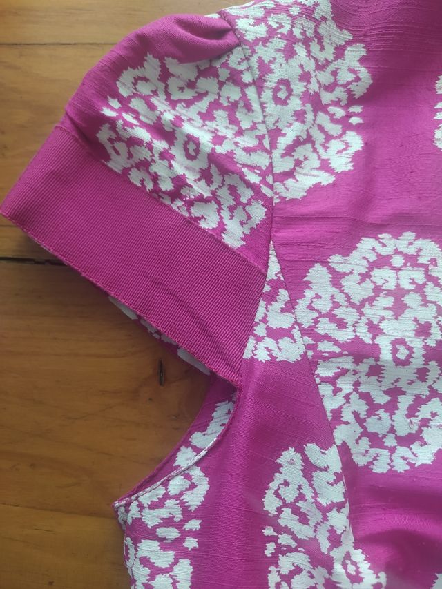 Vestido Carolina Herrera rosa y blanco