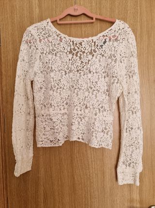 Blusa de encaje mujer