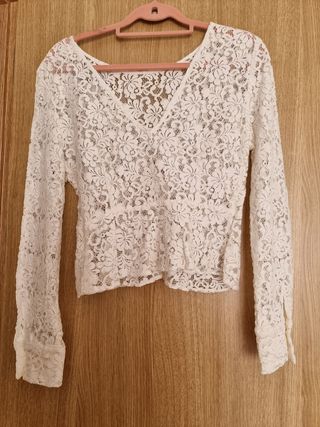 Blusa de encaje mujer