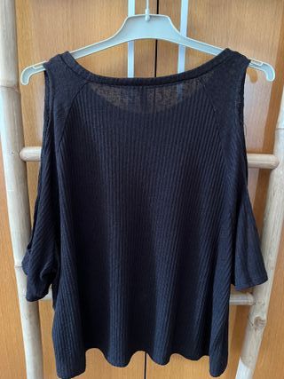 Camiseta H&M Divided Negra Manga Corta