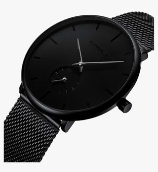 Reloj Fiziliwatch Negro Malla Ultrafino Hombre