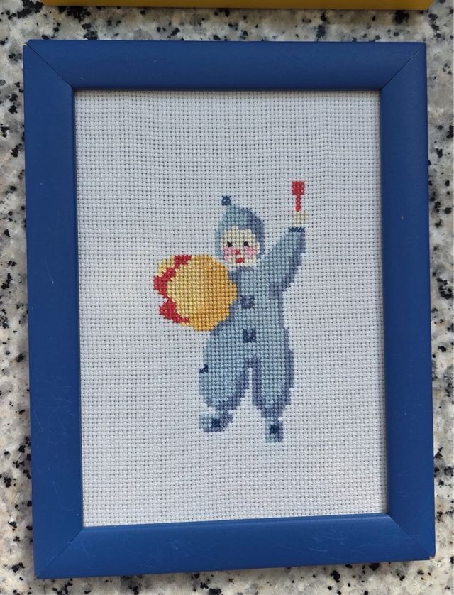 Cuadros Payasos Bordados