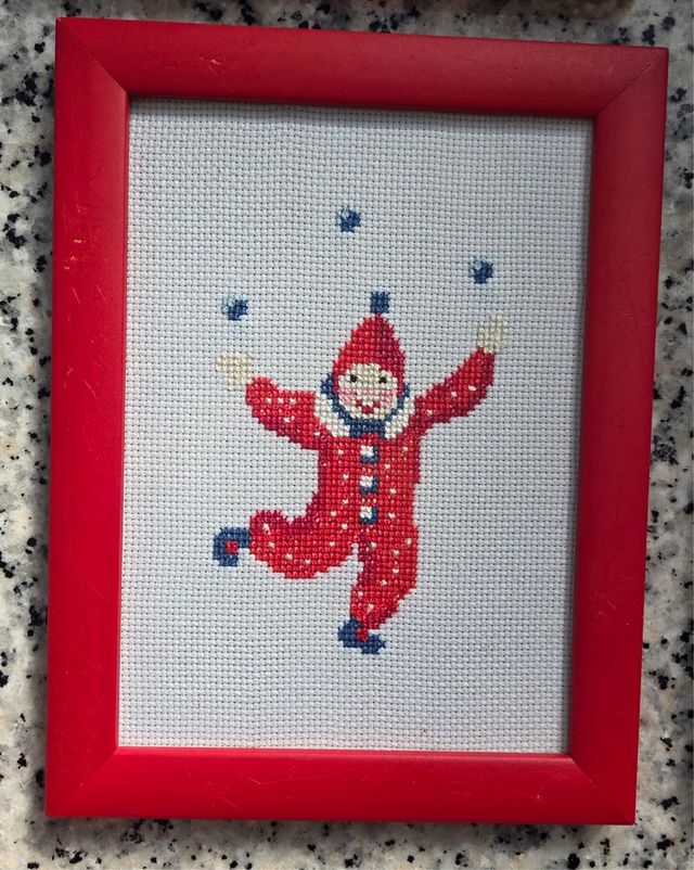 Cuadros Payasos Bordados