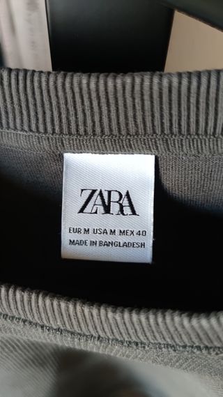 Jersey gris talla M del Zara