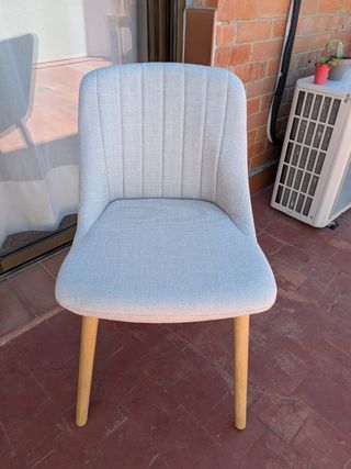 Silla Comedor Beige Tela - 6 Disponibles