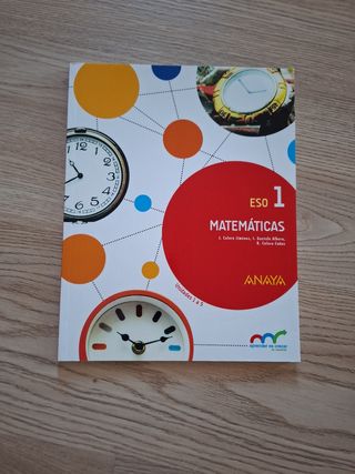 Libro matemáticas 1eso anaya