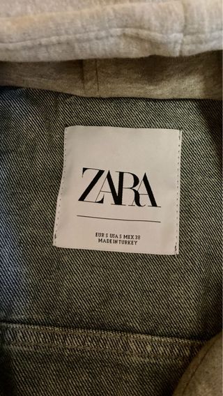 Cazadora vaquera con mangas algodón Zara 