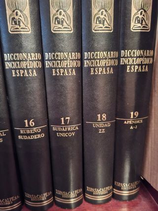 Diccionario enciclopédico Espasa 18 tomos + 3 apen
