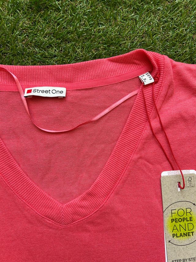 Street One Camiseta Verano Punto Roja Talla 44