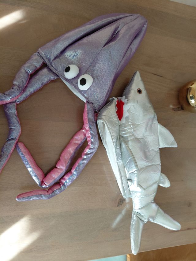 Lote Gorros Tiburón y Pulpo