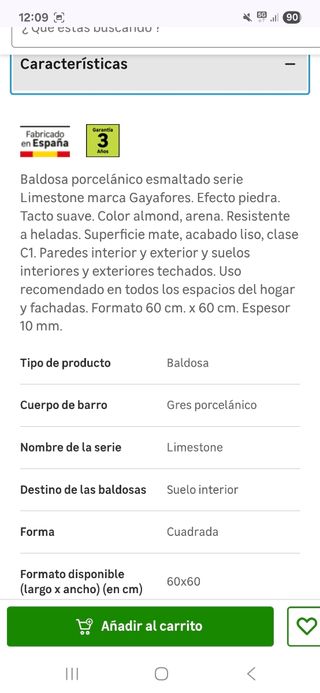 Suelo porcelánico Limestone efecto piedra nuevo 
