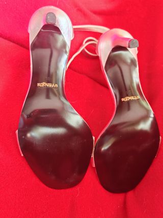Sandalias Uterqüe Plateadas Talla 38