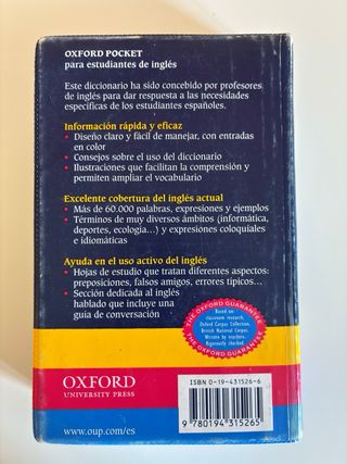 Diccionario Inglés Oxford Pocket 