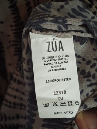 Blusa Beige y Negro Manga Larga Talla Única