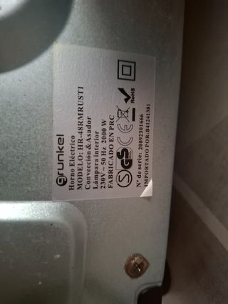 Horno Eléctrico Grunkel HR-48RMRUSTI