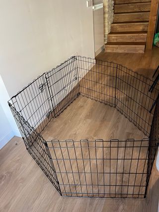 Jaula para perros plegable de metal