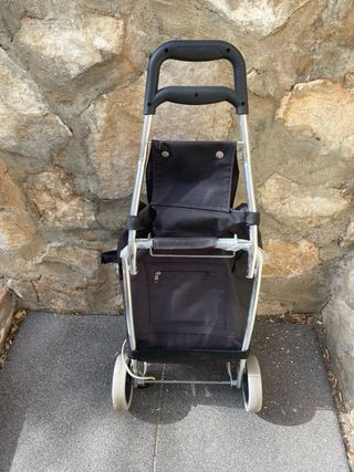 Carrito Compras Señora Negro
