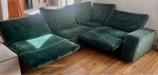 Sofá rinconera, reclinable con motor