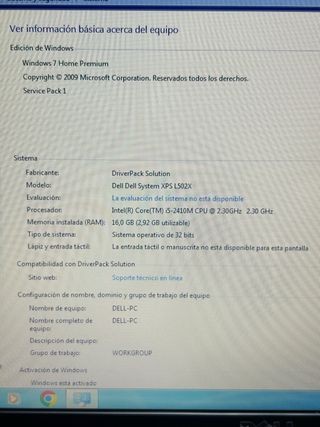 Unità SSD Dell XPS L502X i5/16 GB/180 GB