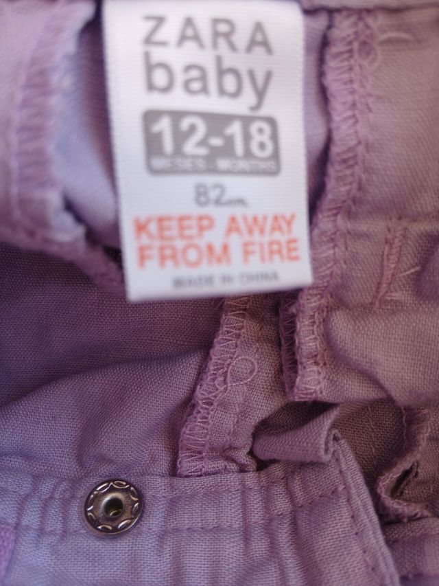 Pantalón corto Zara Baby Lila