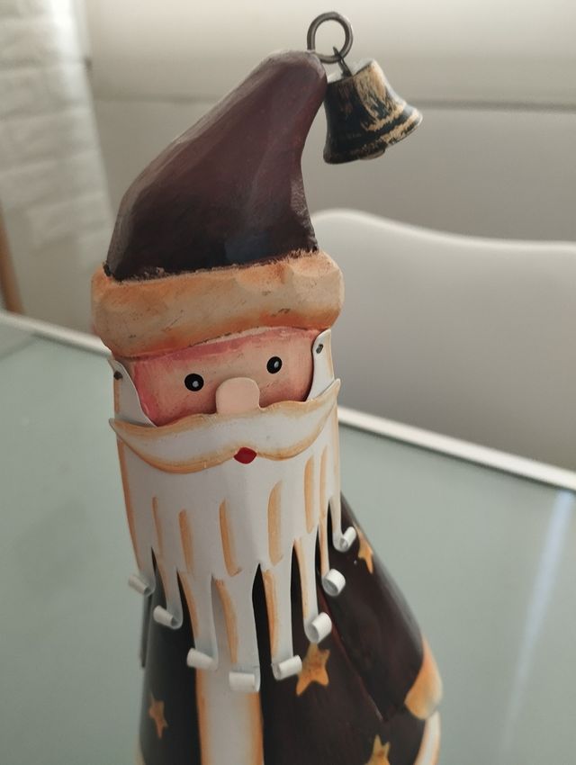 NAVIDAD Figura metal Papa Noel 27cm