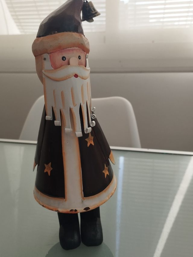 NAVIDAD Figura metal Papa Noel 27cm