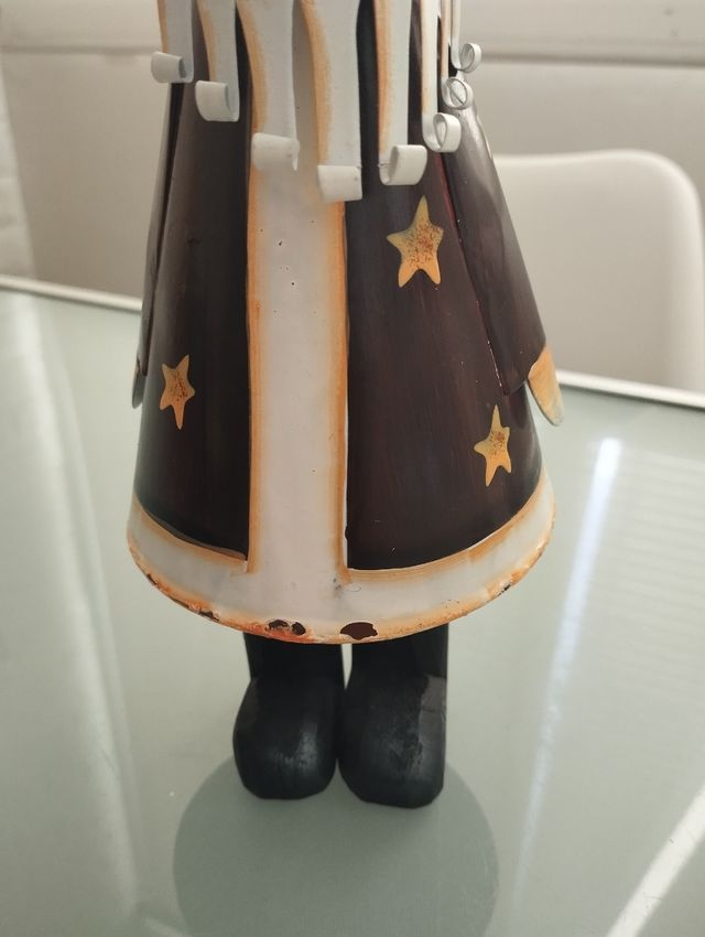 NAVIDAD Figura metal Papa Noel 27cm