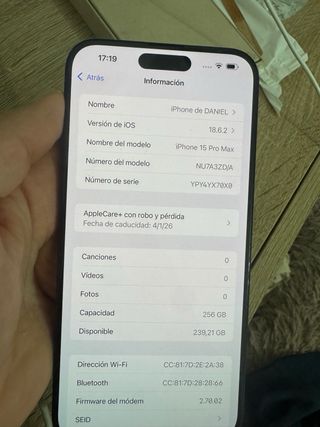 iPhone 15 Pro Max 256 GB Azul