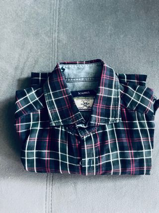 Camisa Scalpers Cuadros Verde y Rojo