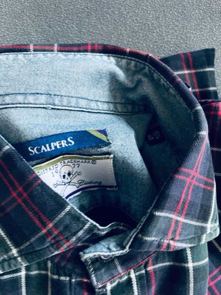 Camisa Scalpers Cuadros Verde y Rojo