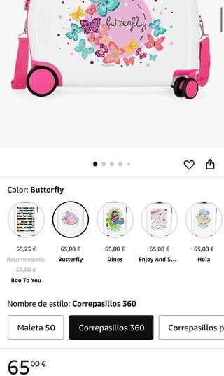 Maleta de Cabina Movom Mariposas Rosa