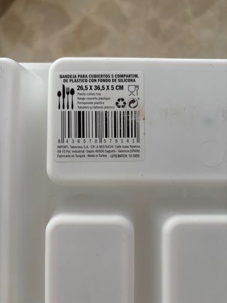 Bandeja organizadora de cubiertos