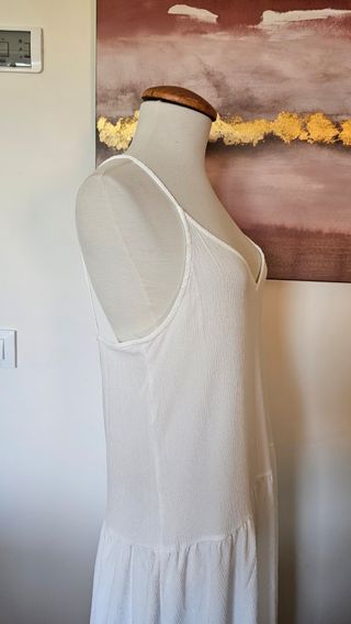 Vestido Mango largo blanco nuevo.