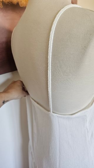Vestido Mango largo blanco nuevo.