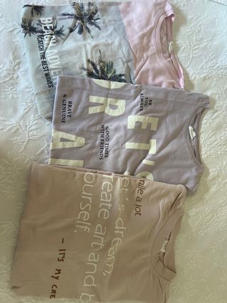 Lote 3 Camisetas Zara Mujer